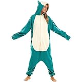 Onesie Pajamas Unisex Adult for Women Men Animal Costume Cute Onesies Flannel Cartoon Cosplay Halloween Sleepwear (US, Alpha, Small, Regular, Regular, Style A)