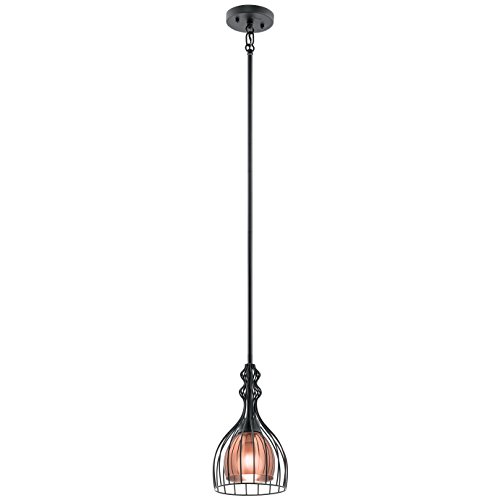 Kichler 43869BK 1-Light Pendant, Black