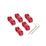 Motoforti AN10 Car Hose Separator Clamp Fuel Line Connector Kit for Oil Fuel Hose Red Aluminum Alloy Long-Lasting