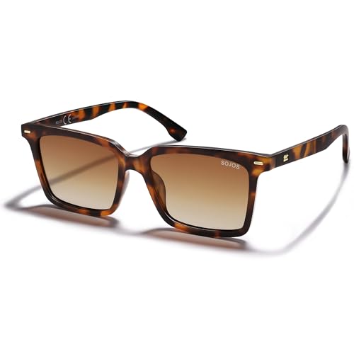 SOJOS Trendy Polarized Square Sunglasses Womens Men Retro Vintage 90s Sun Glasses SJ23872