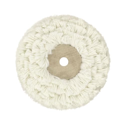Roue de polissage en coton BUZZUFY 95x36mm avec centre en bois pour polisseuse de table