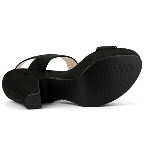 Image of Allegra K Women's Slingback Platform Heels Chunky High Heel Sandals