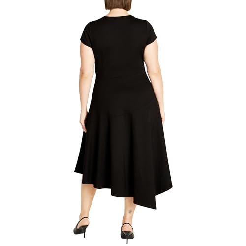 City Chic Plus Size Dress, Ponte Flare Dress2