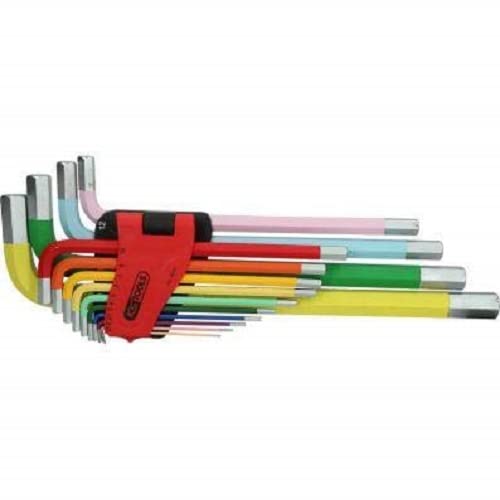 KS Tools 151.4640 Hexagon Key Wrench Set, Extra Long, 14 pcs, Mehrfarbig - Image 2