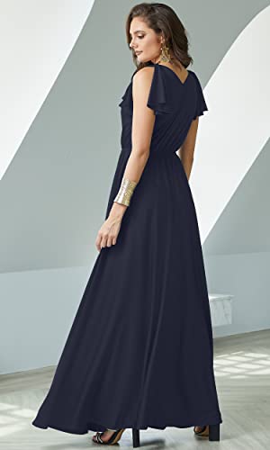 Image of KOH KOH Womens Long Sleeveless Bridesmaid Wedding Guest Prom Maxi Dress