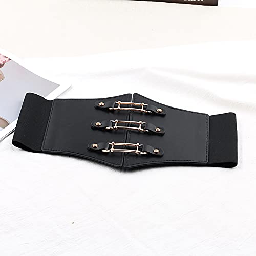 Corset Waist Belt for Women, Wide Elastic Tie Belt for Dresses Lace-up Cinch Belt Tied Corset Elastic Waist Belt4