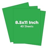 Green Cardstock 8.5 x 11 Card Stock Paper 40 Sheets Green Paper for Craft