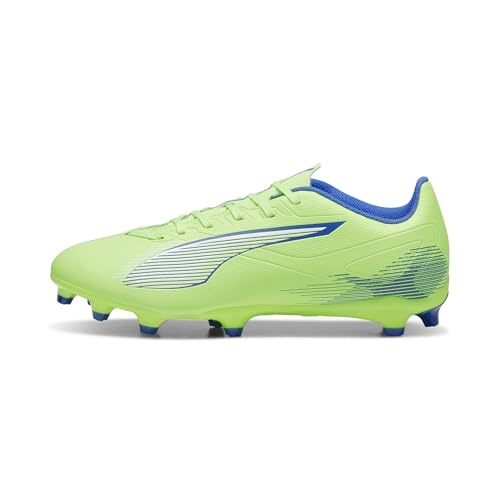Puma, Men's, Ultra 5 Play Firm, Artificial Ground Soccer Cleat, Fizzy Apple-Puma White-Bluemazing, 12.5
