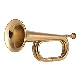 хB Flachstange. Btuty B Flachhorn Trompete Messing Kavallerie Horn mit Mundstück für Schulband Kavallerie Militär Orchester