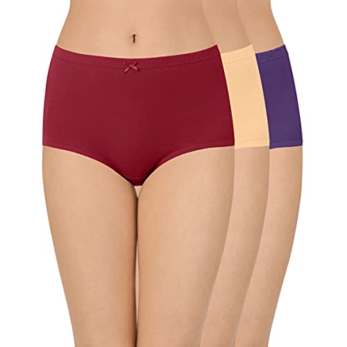 Image of Amante Solid High Rise Full Coverage Full Brief Panties (Pack of 3)