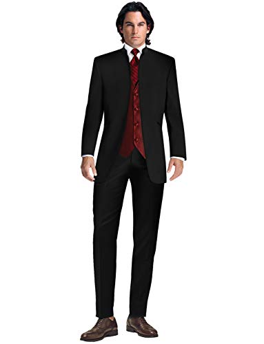 Pantalon de costume 3 pièces pour un mariage chic à col montant