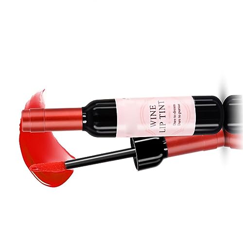 Yinhing Teinte de Lèvres de Bouteille de Vin, Rouge à Lèvres Liquide Imperméable Longue Durée avec une Couleur Délicate et Brillante, Maquillage...