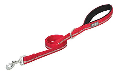 Laisse pour chien rouge Terrain D.O.G. doublée néoprène réfléchissante