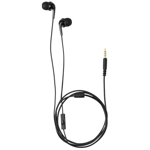 Image of Amazon Basics Wired Earbuds with Microphone, in Ear Headphones, 3.5mm Jack, 2 Pack