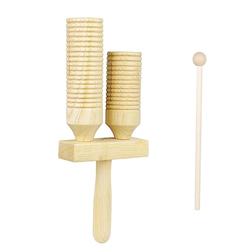 BESPORTBLE 1 Set Percussion Instruments for Dual Sound Music Teaching Tools Rhythm Plaything for Early Education Natural Wood Design