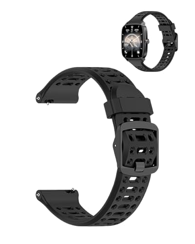 Correa de silicona para reloj YMZ TGW01 1.85" negra
