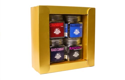 Image of Nature's Blend - Berrylicious|Festive New|Pack of 4|100g Jar|Cranberry Whole, Blueberry Whole, Black Currant, Black Afghan Raisins Seedless|Soft Top