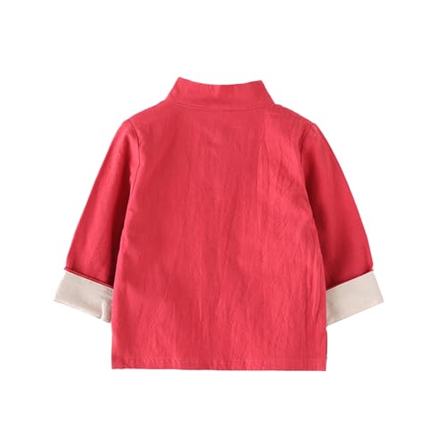 Mud Kingdom Boys Chinese Style Jacket Stand-Up Collar Embroidery Frog Tang Outerwear for Girls2