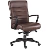 Eurotech Seating Manchester Mid Back Leather Chair, Brown