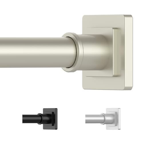UIOSANRT Brushed Nickel Shower Curtain Rod 31-79 Inches Non-Slip Shower Rod Tension Mounted No Drill...