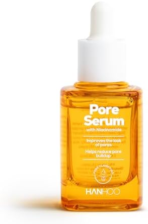 Hanhoo Pore Serum with Niacinamide, 1.01 Fl. Oz., with Niacinamide, Salicylic Acid, and Glycolic Acid, Gently Exfoliates, Clears Clogged Pores, Minimizes Enlarged Pores, Korean Skincare