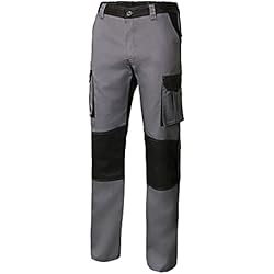 Prendas De Trabajo VELILLA 103020B 08/00 44 pantalón Bicolor Multibolsillos, Gris y Negro, Talla 44