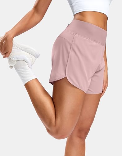 Image of G Gradual Women's Running Shorts with Mesh Liner 3 inch Workout Athletic Shorts for Women with Phone Pockets