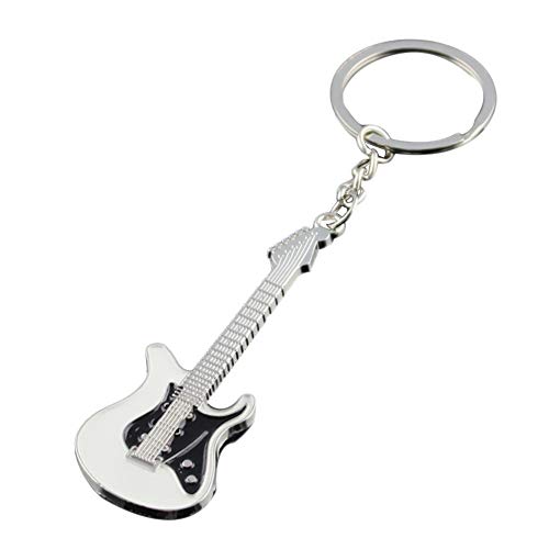 Preisvergleich Produktbild Wakerda 1x Keychain Ring Gitarre Schlüsselanhänger Schlüsselhalter für Männer Auto Anhänger Geldbörse Handtasche