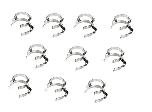 HFS(R) 24# Stainless Steel Joint Clips Keck Clamp, 10PC/PACK Metal Clips for Ground Joint Lab Accessory