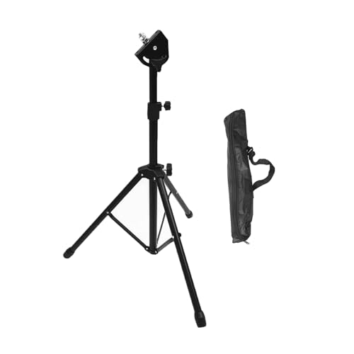 Zerodeko Portable 8-inch Dual-sided Rubber Practice Drum Pad with Adjustable Tripod Stand Carry Bag Included – Lightweight Dumb Drum Rack for Beginner Practice and Indoor Use
