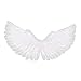 Freebily 2 Tipo di Ali da Angelo in Piuma Bianca Indossano con Due Comode Bretelle Costume Carnevale Bambina Fata Fotografia Prop Principessa Foto Puntelli Bianco B 80x40cm