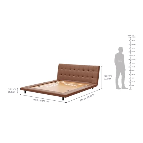 Image of Wakefit Somora Queen Size Non Storage Upholstered Bed