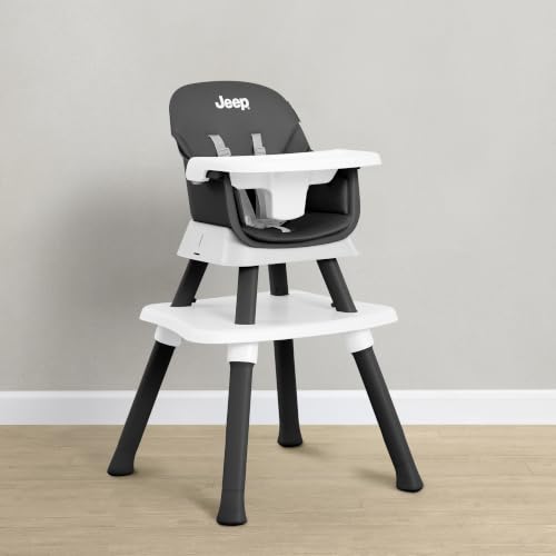 Image of Jeep Milestone 6-in-1 Convertible High Chair by Delta Children, Black