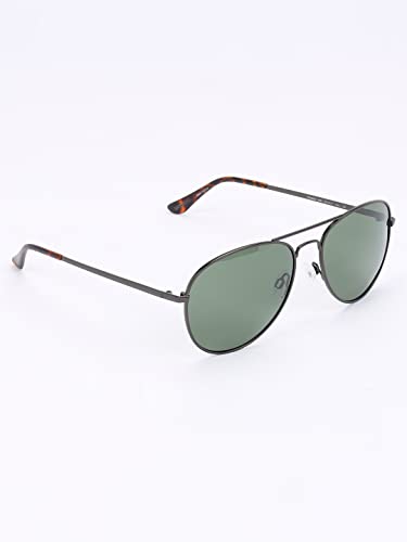 Image of Skechers Men Aviator Grey Polarized Sunglasses, Large