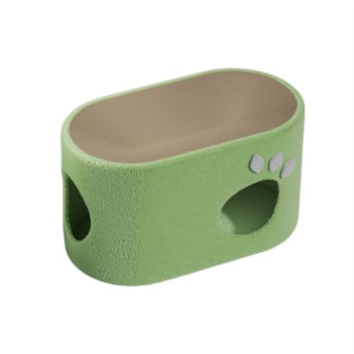 Vlfn 剣麻猫キャットタワー 一体型耐久ノンダスト楕円爪板+休憩ケージ 両面使用可能 ペット用品