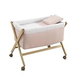 Cambrass-minicuna bebé con Patas Cruzadas y Ruedas con Frenos-Cuna moisés para...