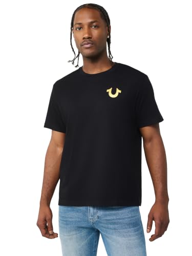 T-shirt True Religion Marker Script Bouddha noir idéal pour vos sorties urbaines en taille L