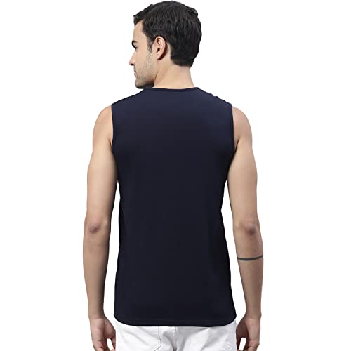 Image of Mack Jonney Regular Fit Cotton Solid Gym Vest for Men (Pack of 3)-V SL YLW RST L.GRN 03-P