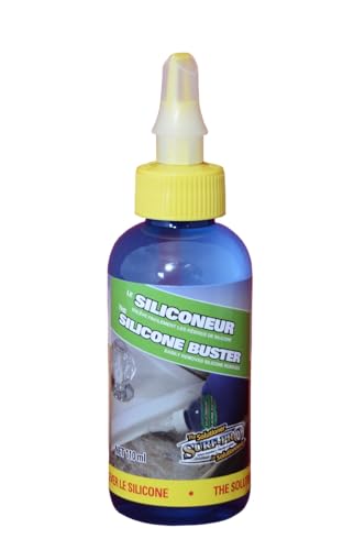 G0000166 - Surface Preparation For Oil Leaks - Ford Lincoln & Mercury 8 Silicone Buster Remover – 110ml Silicone & Caulk Residue Cleaner with Precision Nozzle – Fast-Acting Gel, Surface-Safe Formula for Post-Scraping Cleanup, Easy to Use