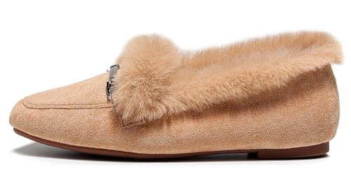 Image of VenusCelia Women's Cozy Furry Flat Shoe