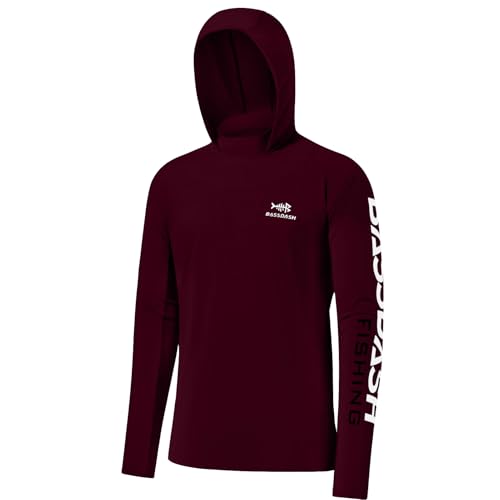 Image of BASSDASH UPF 50+ Men's UV Sun Protection Long Sleeve Performance Fishing Hoodie Hooded Shirts