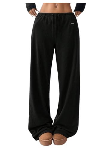 Amazon.com: SOLY HUX Women's Drawstring Sweatpants Low Rise Baggy
