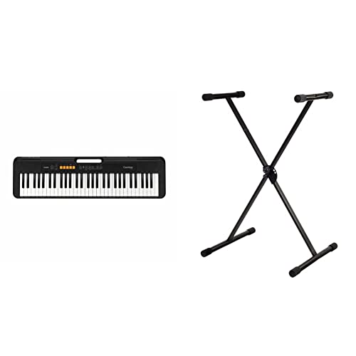 Casio Ct-S100 - Teclado De Piano Sin Adaptador De Corriente Alterna Gewa F900520 - Soporte De Teclado, Patas Perfil Simple,Negro Casio Ct-S100 - Teclado De Piano Sin Adaptador De Corriente Alterna Gewa F900520 - Soporte De Teclado, Patas Perfil Simple,Negro