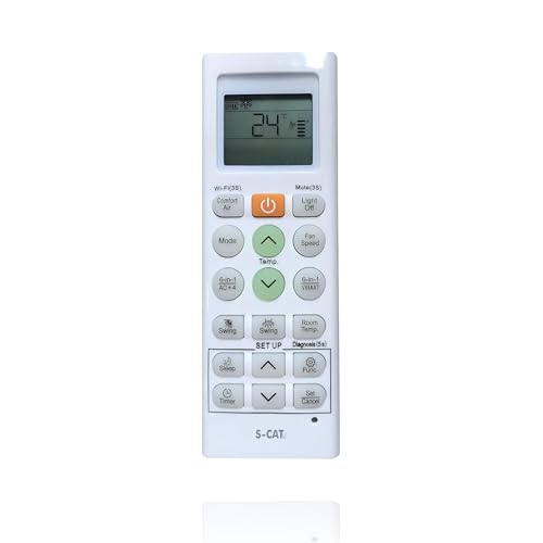 Image of S-CAT AC Remote Control Compatible for LG Dual Inverter 1 1.5 2 Ton Split /Window AC AKB75215411 Model 36U (No Backlight) 6 in 1 VIRAAT Mode (Match Old Remote Exactly, Contact Helpline for Order)