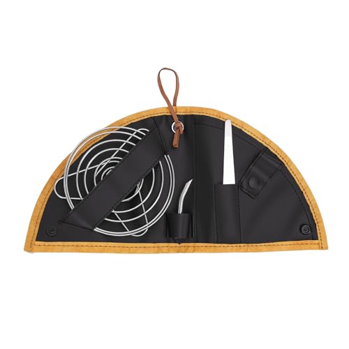 Dilwe Juego de café para Acampar, Kit Portátil Completo para Verter con Soporte de Filtro Plegable de Acero Inoxidable, Cuchara y Pico Vertedor