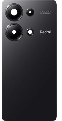 SPES Oryginalna pokrywa akumulatora tylna pokrywa tylna do Redmi Note 13 Pro 4G, czarna, z soczewką aparatu i fabrycznie zamontowanymi paskami klejącymi