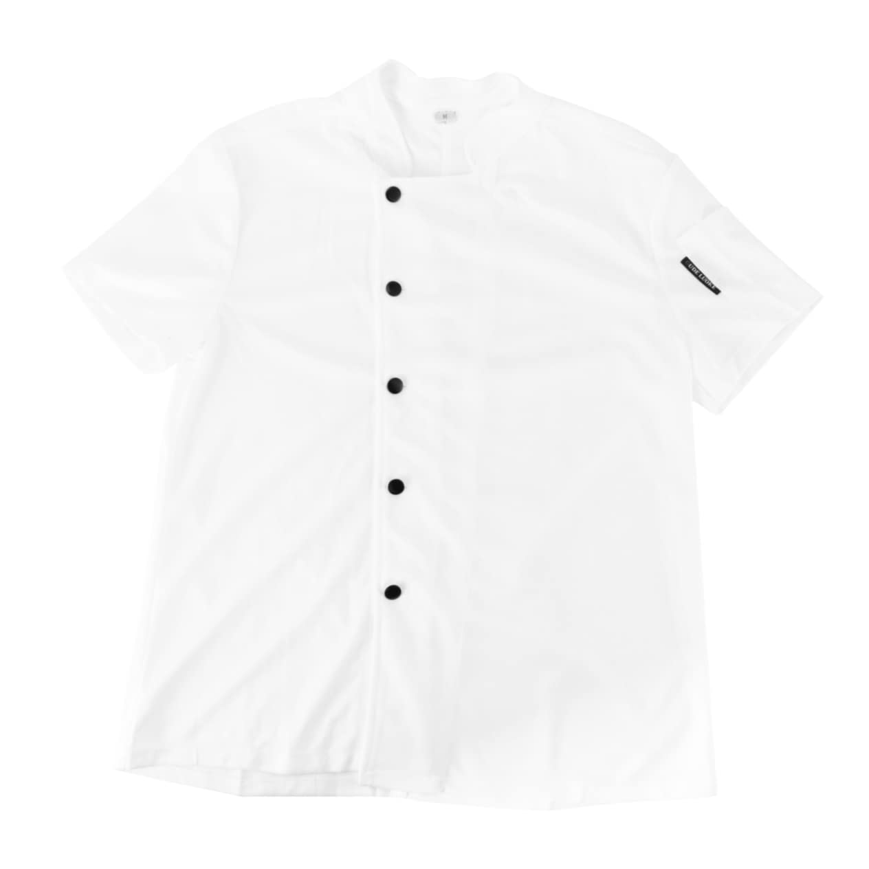 FUNOMOCYA 1pc Breathable Short Sleeve Chef Jacket Comfortable Cook Uniform for Restaurant and Hotel Loose Fit Design for Flexibility for Culinary Professionals