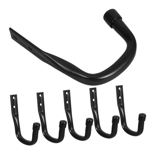 Ciieeo 6pcs Heavy Duty Garage Hooks Wall Mount Utility Organizer for Tools Hose Ladder Storage Weather Resistant Design Quick Setup Aesthetic Structure for Efficient Garage Management
