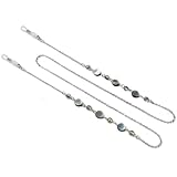 Photo Gallery wsjiabofux catena per occhiali da sole in argento con cinturino da collo per occhiali da sole con perline di cristallo, collana con cordino per occhiali da lettura, occhiali da sole e accessori per Photo Gallery wsjiabofux catena per occhiali da sole in argento con cinturino da collo per occhiali da sole con perline di cristallo, collana con cordino per occhiali da lettura, occhiali da sole e accessori per