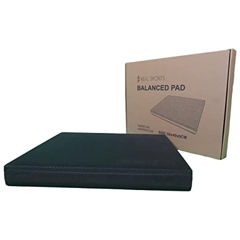 KEFL Sports Large Balance Pad Foam - For Yoga Mat Fitness, Physical Therapy, Knee & Ankle Training, Strength Training, Chair Cushion for Adults, Teens, Kids, & Travelling Cover